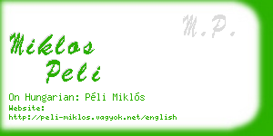 miklos peli business card