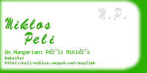 miklos peli business card